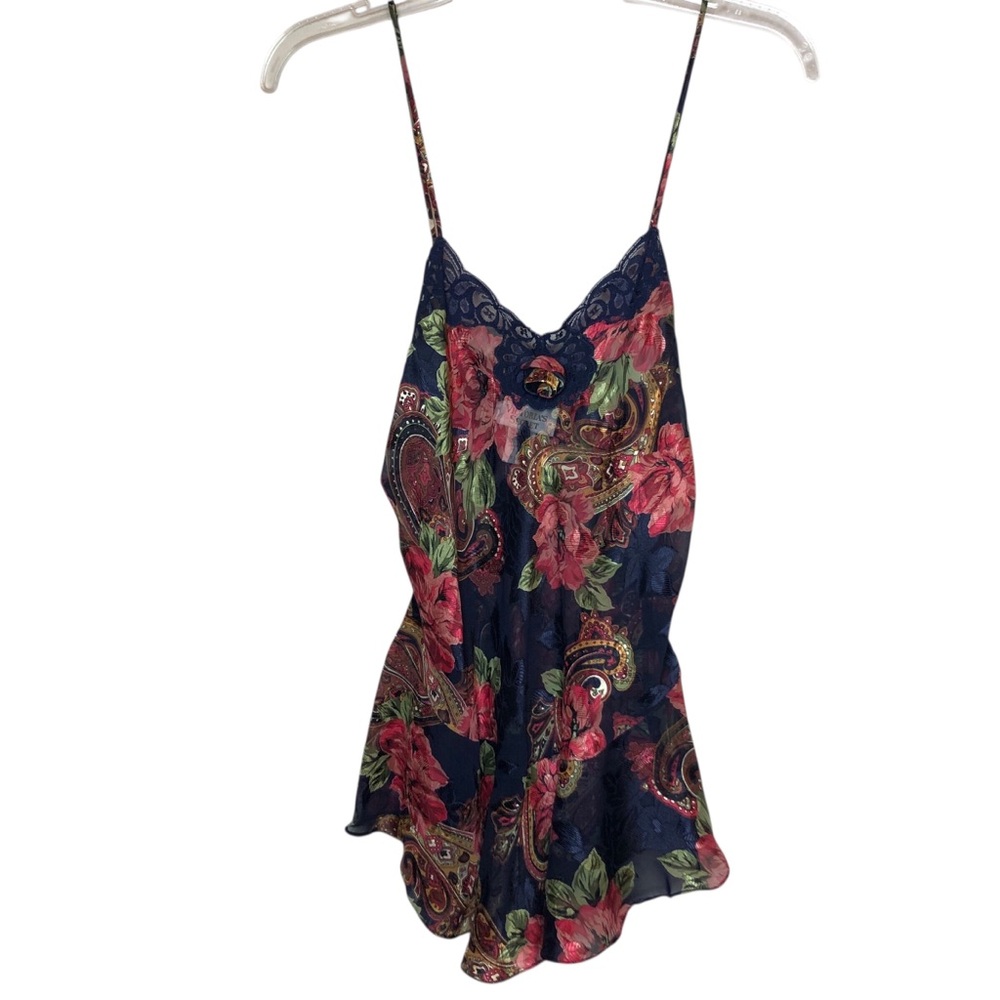90s Y2K Victorias Secret Set Gold Label Nightie Petite OS Robe Floral Lace Sheer